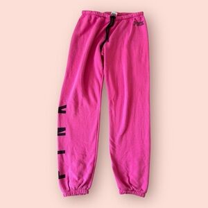 PINK Victorias Secret Pink Logo Lace Up Sweatpants Small
